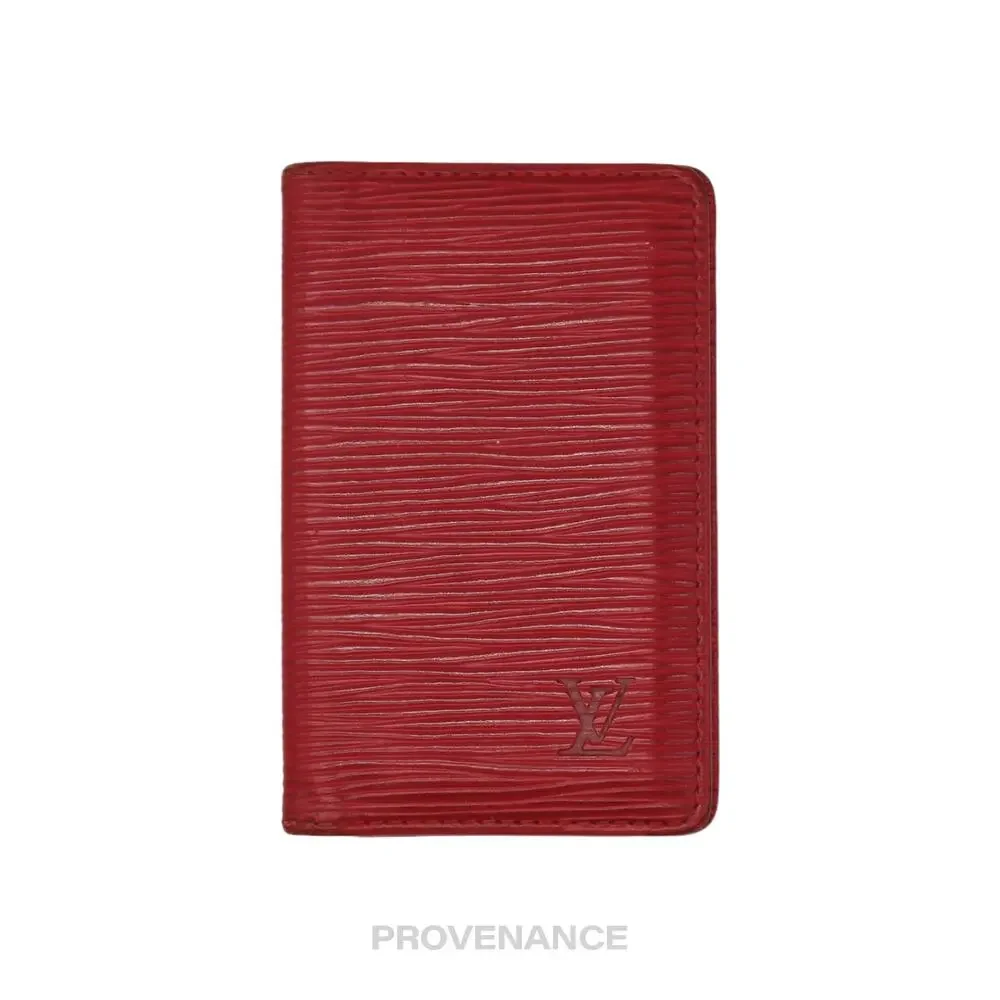 🔴 Louis Vuitton Pocket Organizer Wallet - Red Epi Leather